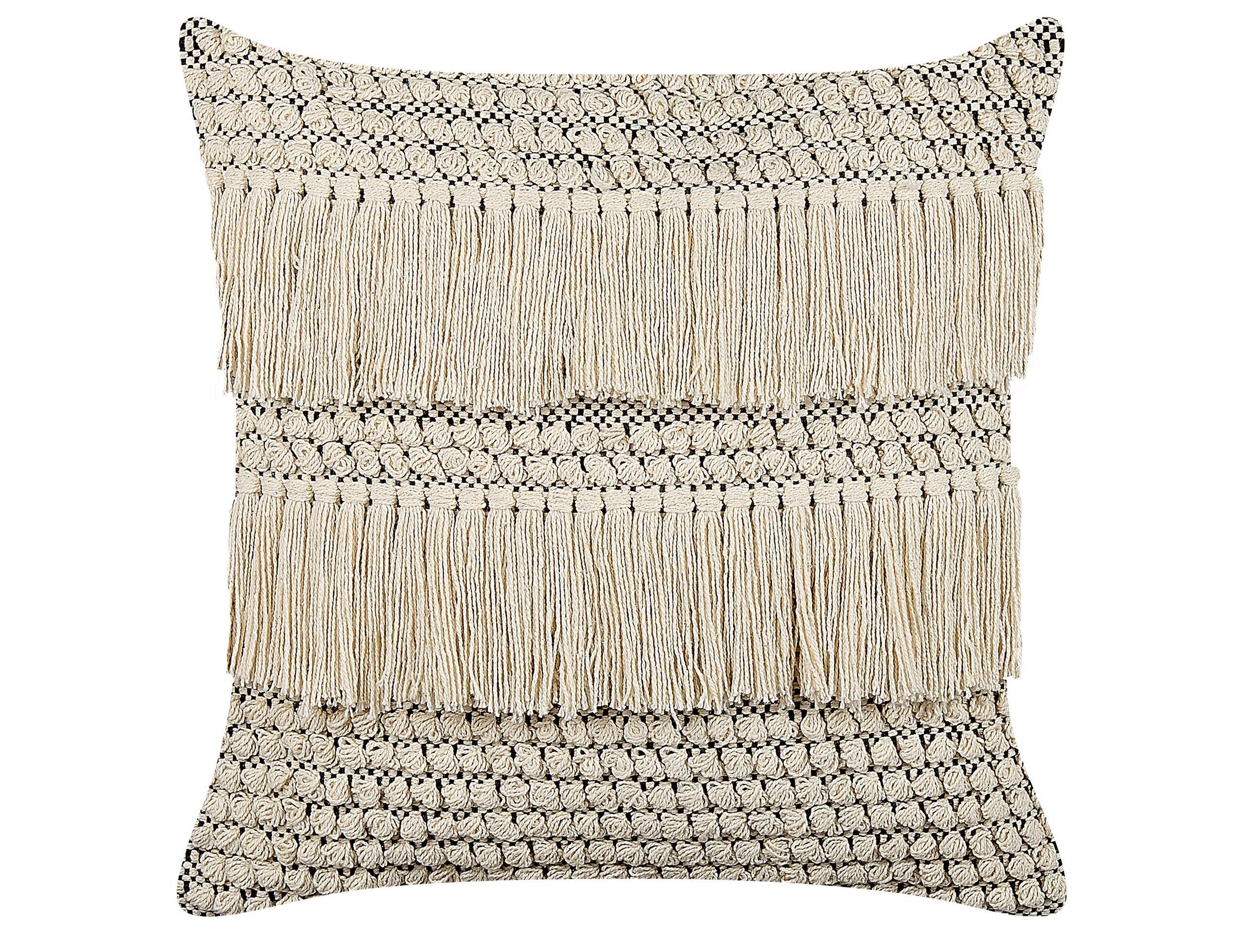 Beliani Cuscino decorativo en Cotone Boho IRESINE  