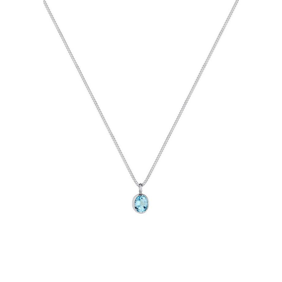 Elli  Halskette Geo Oval Topas Edelstein 