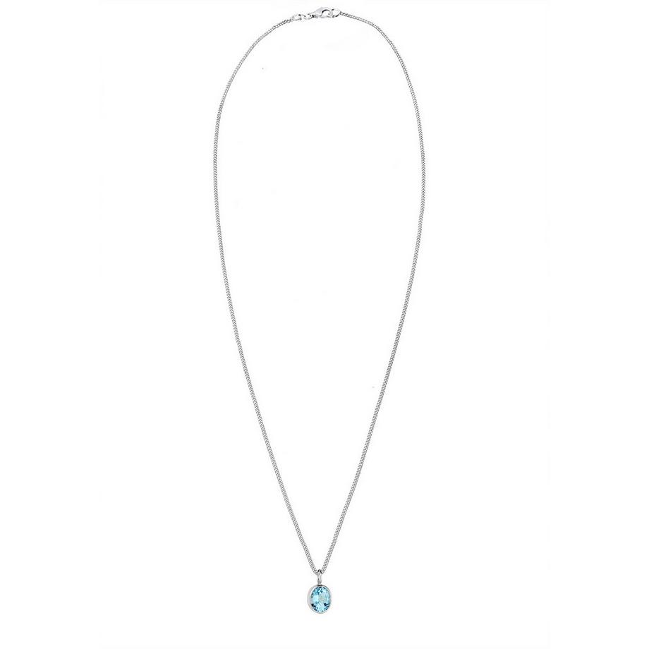 Elli  Halskette Geo Oval Topas Edelstein 