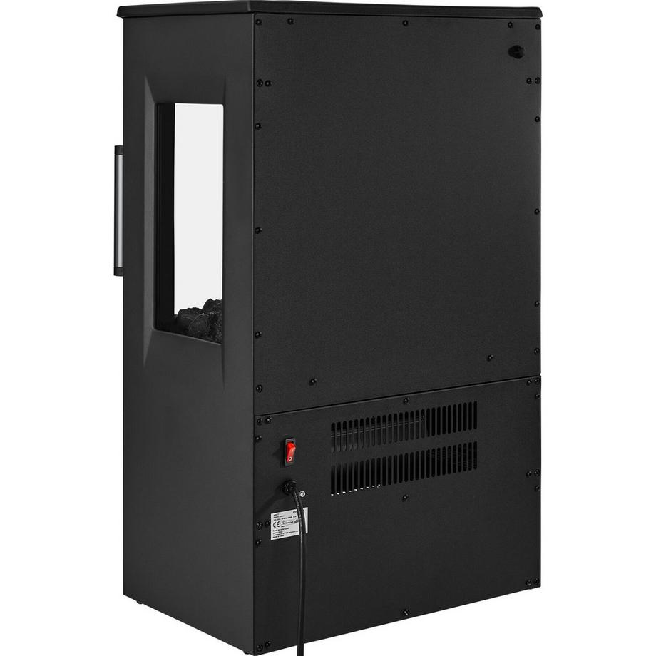 Tectake Cheminée électrique AIDAN 2 niveaux de puissance avec 900 W et 1800 W  
