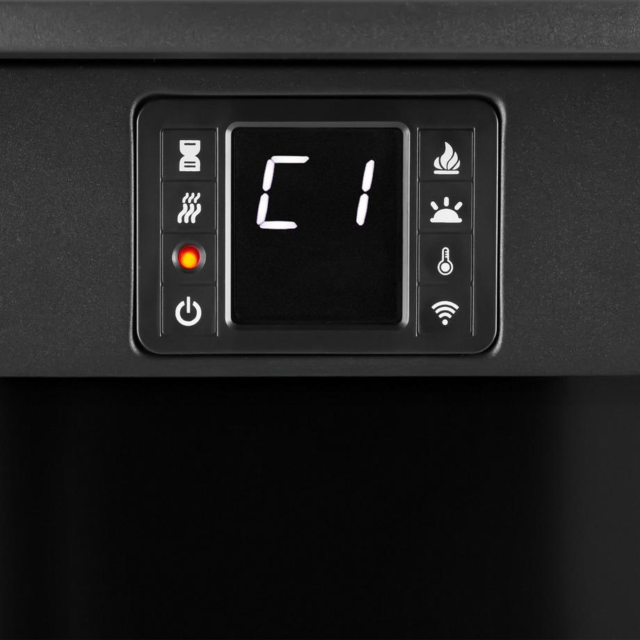 Tectake Cheminée électrique AIDAN 2 niveaux de puissance avec 900 W et 1800 W  
