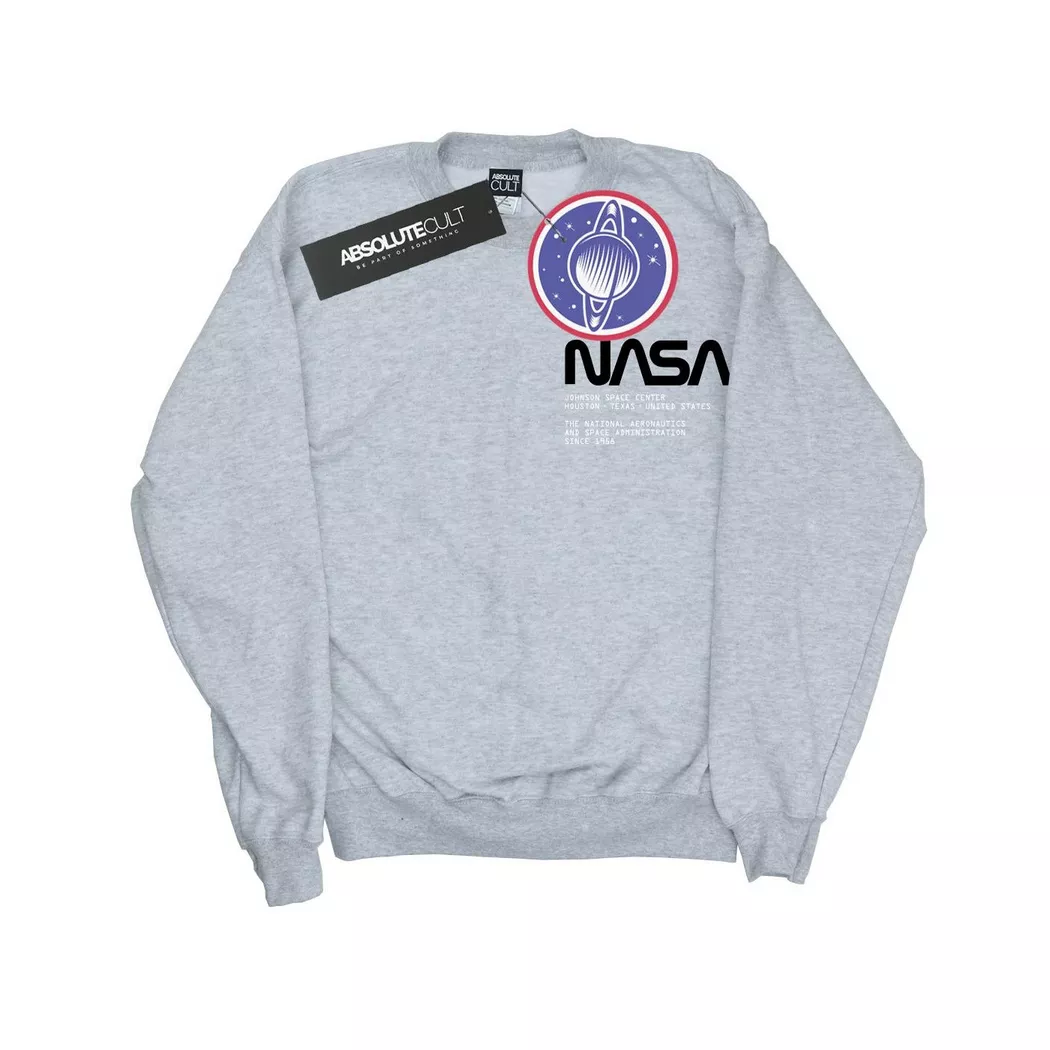 Nasa - Johnson Sweatshirt, für Herren, Grau, Größe L