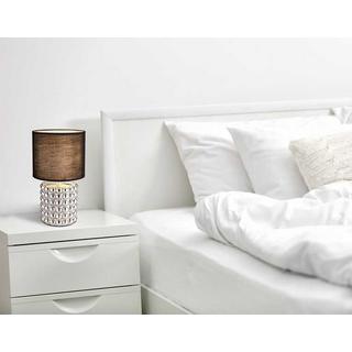 mutoni Tischleuchte Valentino Keramik verchromt 1xE14  