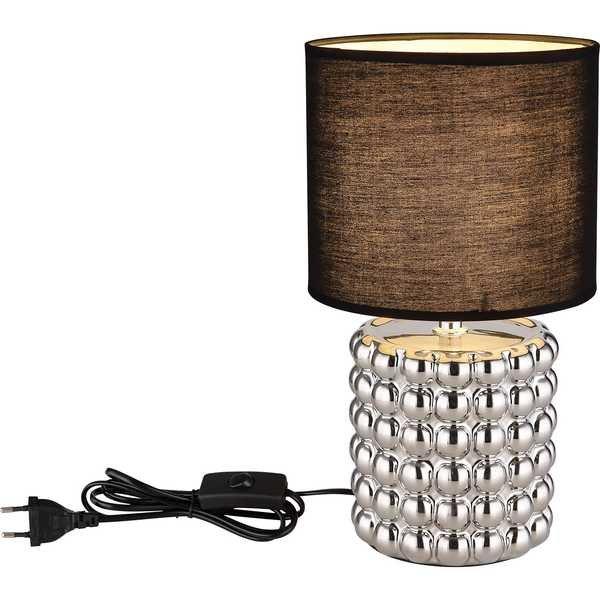 mutoni Tischleuchte Valentino Keramik verchromt 1xE14  