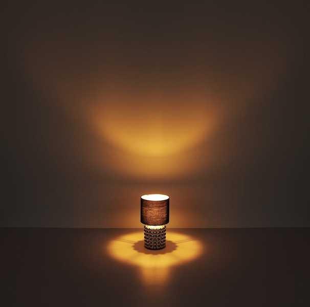 mutoni Tischleuchte Valentino Keramik verchromt 1xE14  