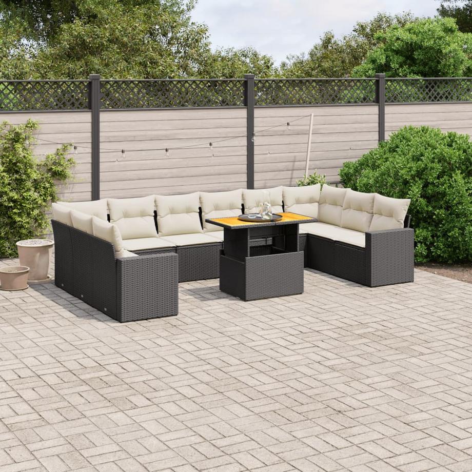 VidaXL set divano da giardino Polirattan  
