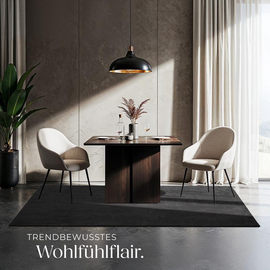 Tectake Tapis à poils ras SOFT ZONE surface douce, poids du velours 1630 g/m²  