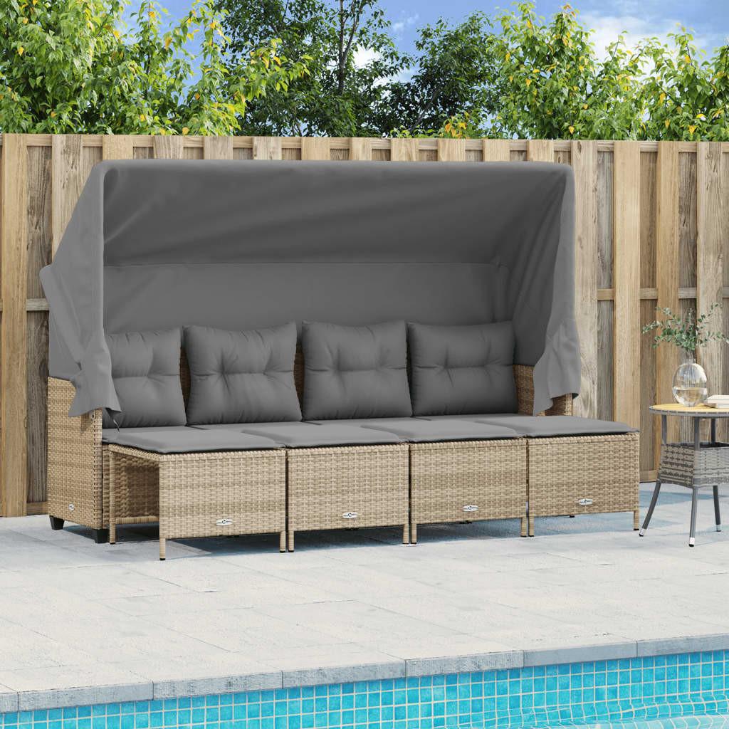 VidaXL set divano da giardino Polirattan  