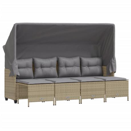 VidaXL set divano da giardino Polirattan  