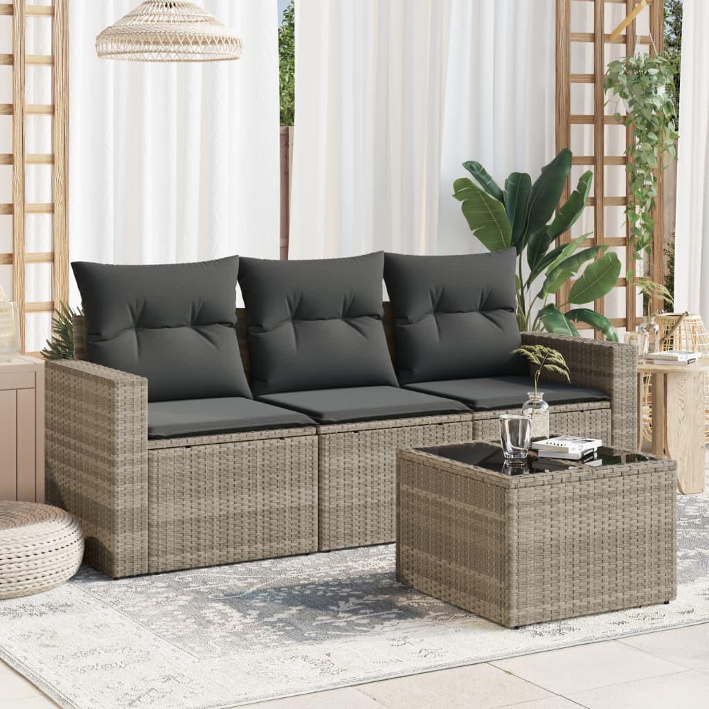 VidaXL set divano da giardino Polirattan  