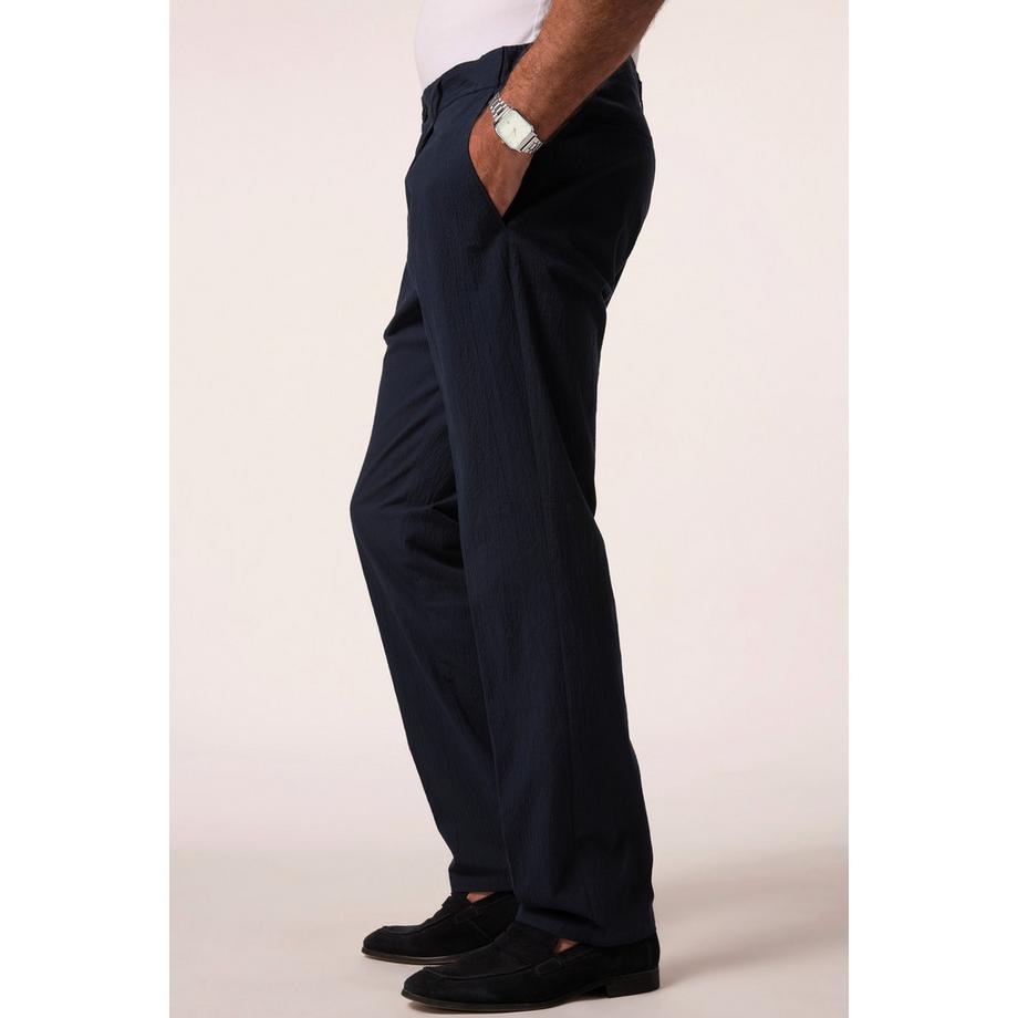 JP1880 Seersucker Regular Fit Hose mit Elastikbund  