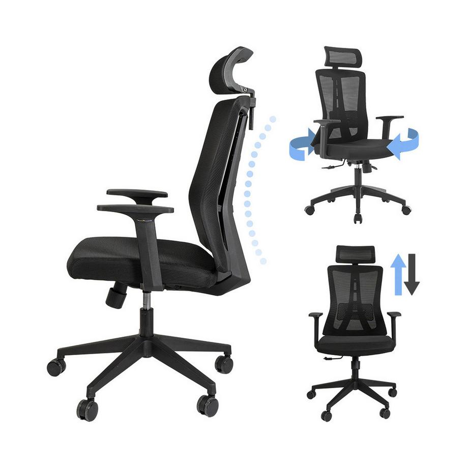 Contini CONTINI chaise de bureau ErgoFlex noir  