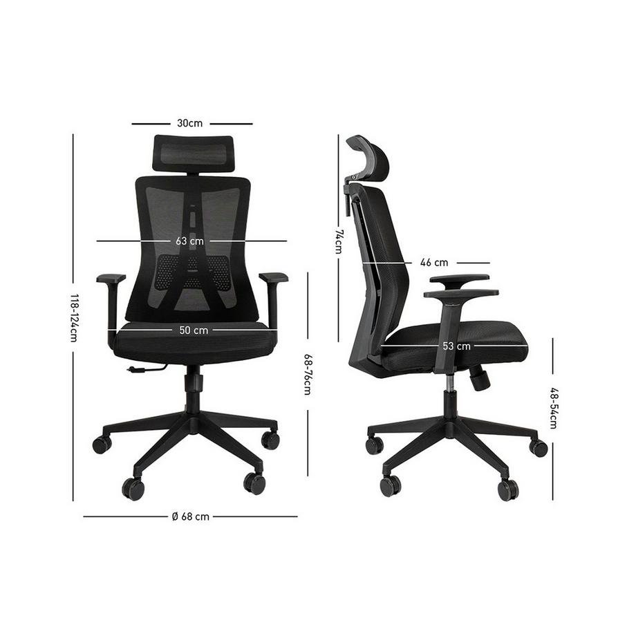 Contini CONTINI chaise de bureau ErgoFlex noir  