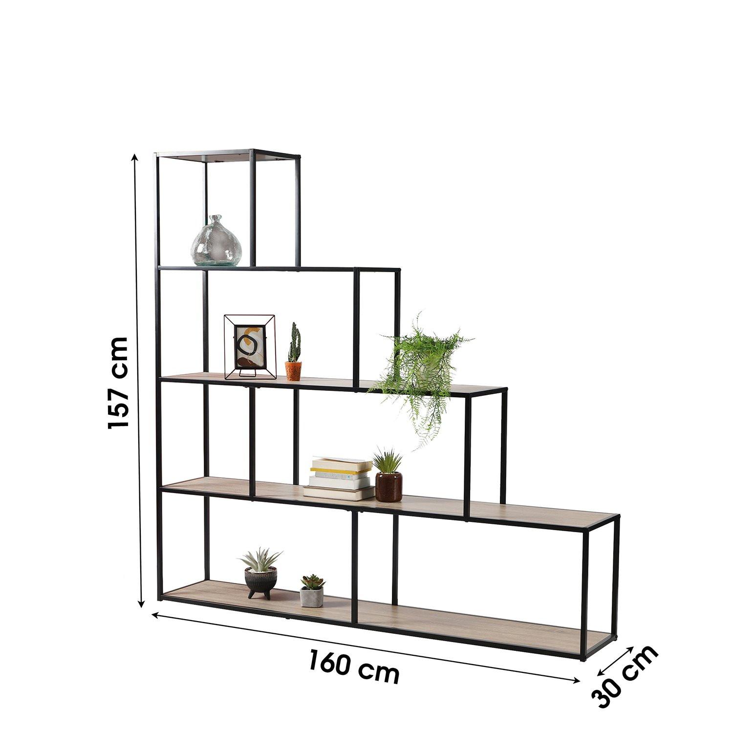 Calicosy Bücherregal im Treppen-Design - L160 x H157 cm - Colorado  