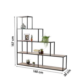 Calicosy Bücherregal im Treppen-Design - L160 x H157 cm - Colorado  