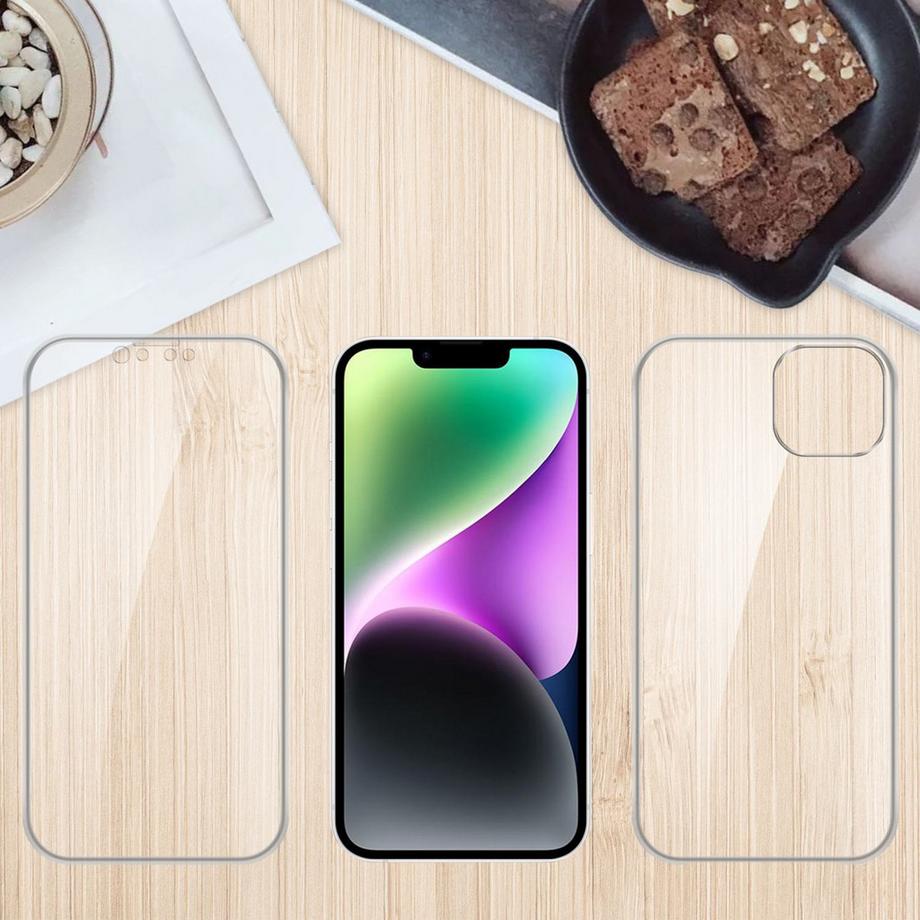 Cadorabo  Housse compatible avec Apple iPhone 14 - 360° Full Body Coque de protection - Protection frontale et dorsale, protection intégrale avec protection d'écran 