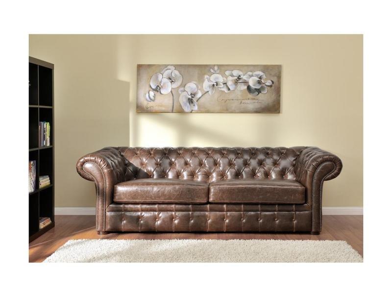 Vente-unique Chesterfield Garnitur 3+2+1 CLOTAIRE Vintage Leder  