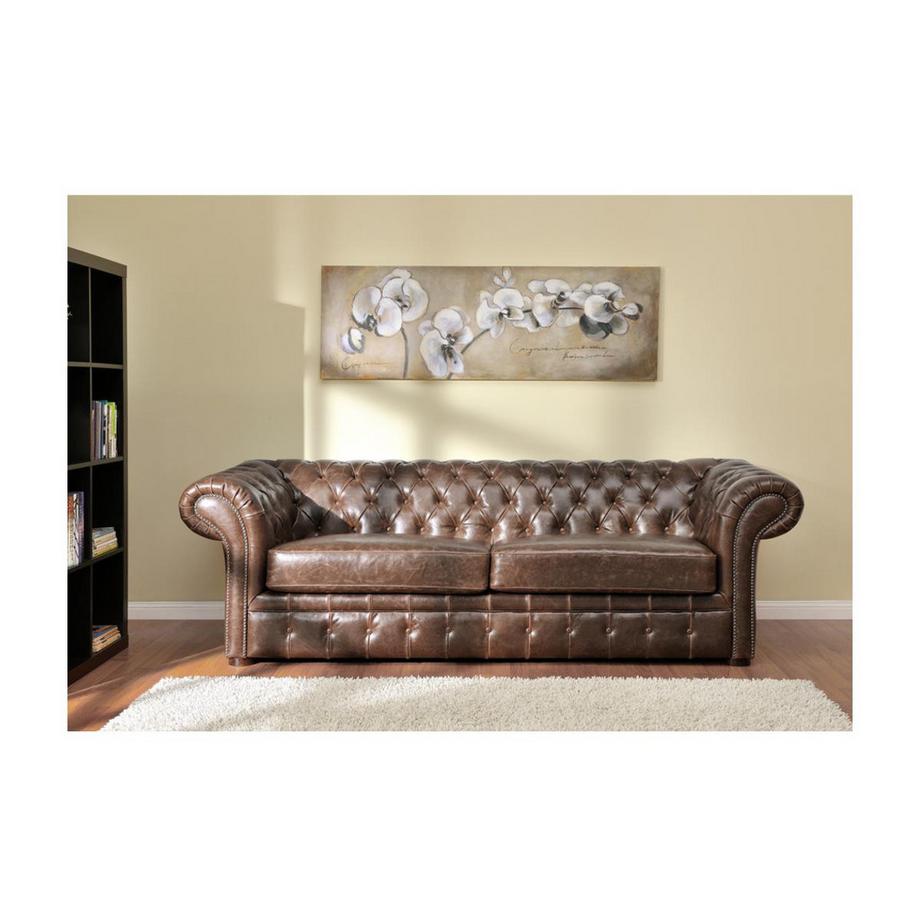 Vente-unique Canapé 3+2+cuir vieilli  