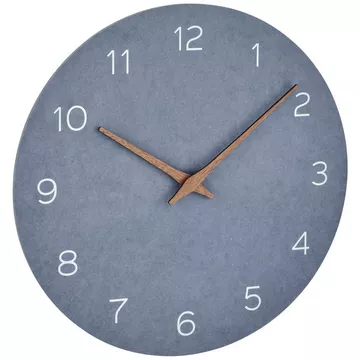 Analoge Wanduhr mit Zeiger aus Walnuss-Holz