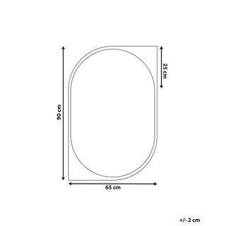 Beliani Miroir en Métal Moderne HIREL  