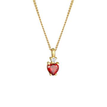 Halskette Herz Anhänger Zirkonia Solitär 925 Silber