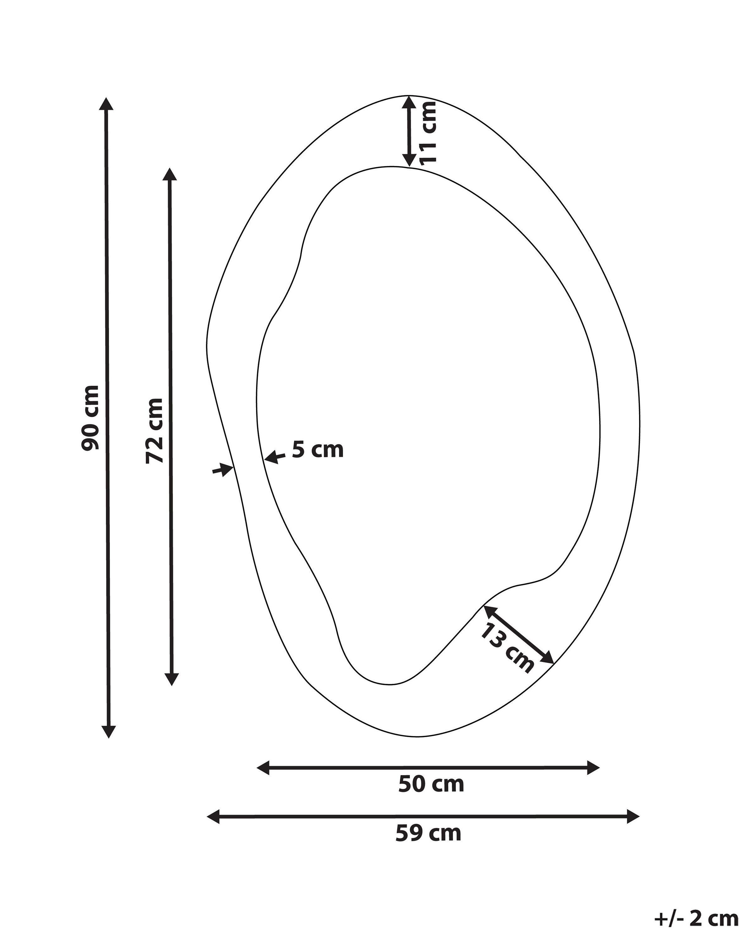 Beliani Wandspiegel aus Samtstoff Retro LENAX  