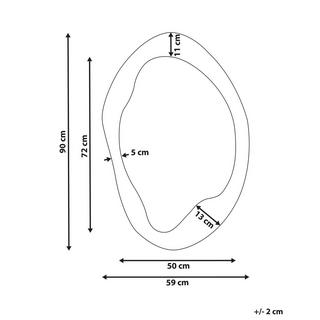 Beliani Wandspiegel aus Samtstoff Retro LENAX  