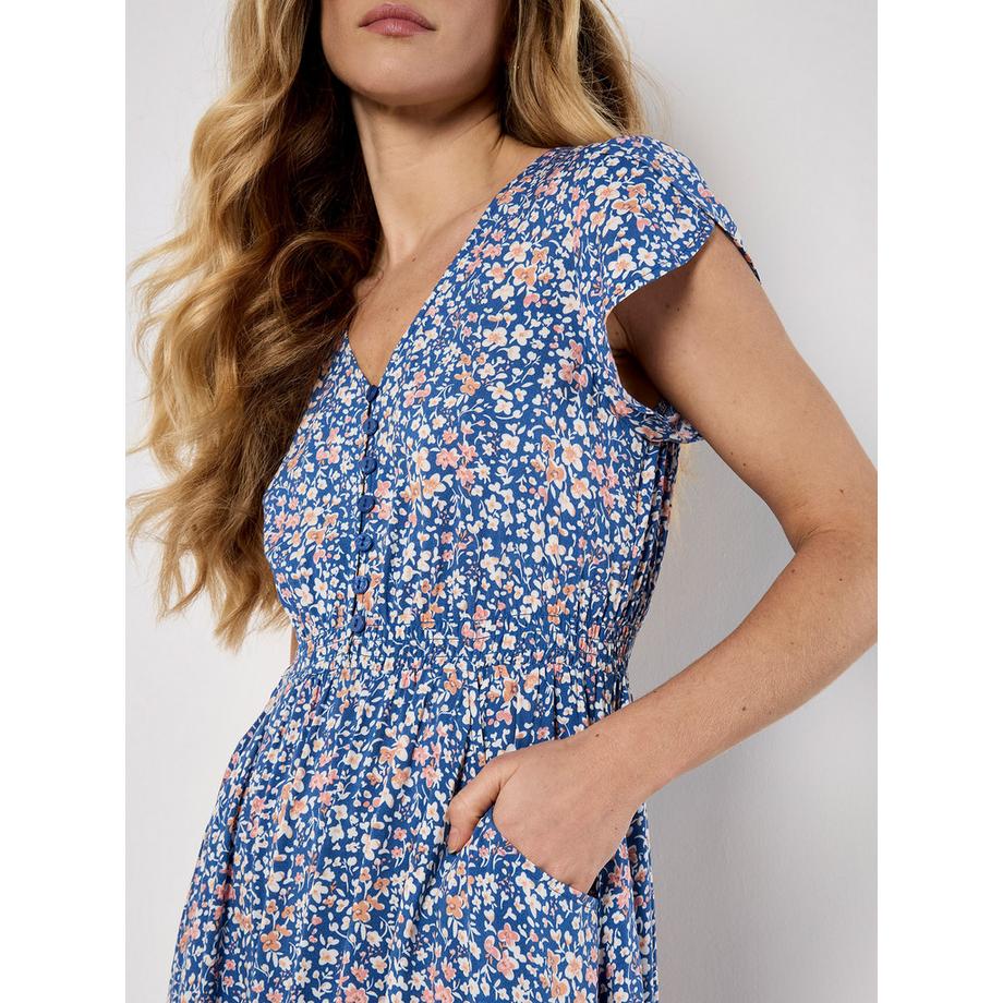 APRICOT Robe longue florale avec insert en dentelle  