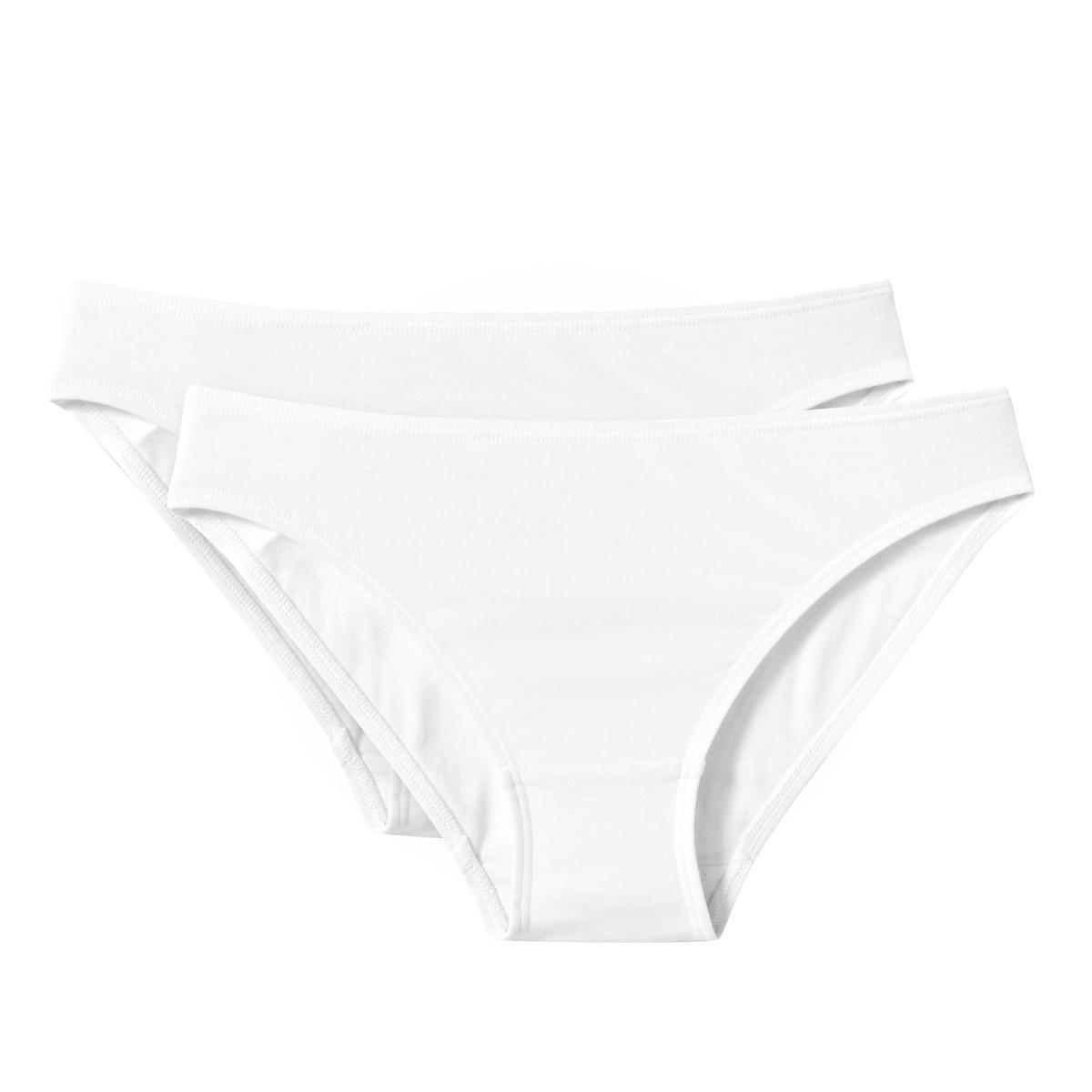 La Redoute Collections  Lot de 2 Slips tout coton uni Cottone 