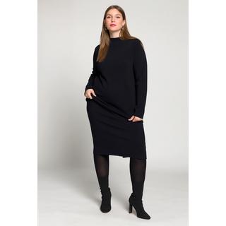 Ulla Popken  Pull, matère Jacquard, col droit, manches longues 