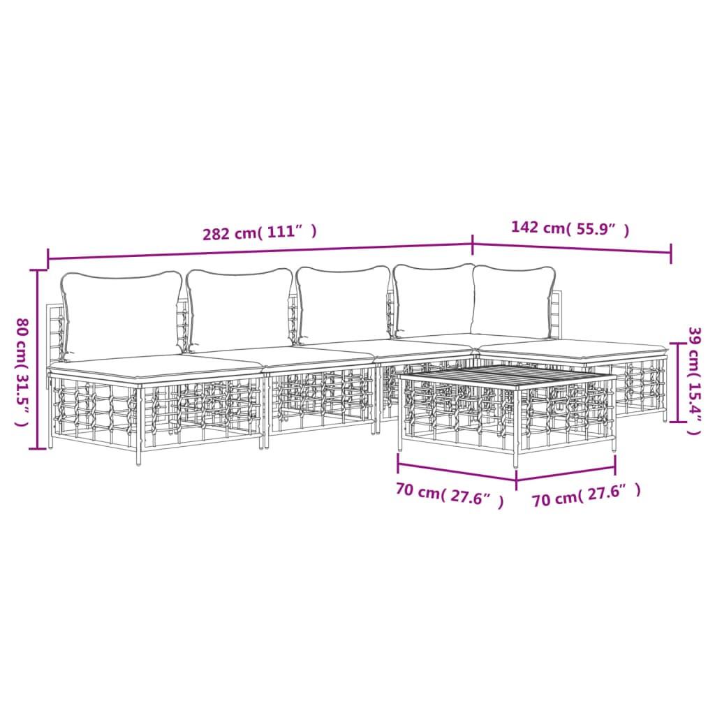 VidaXL Garten lounge set poly-rattan  