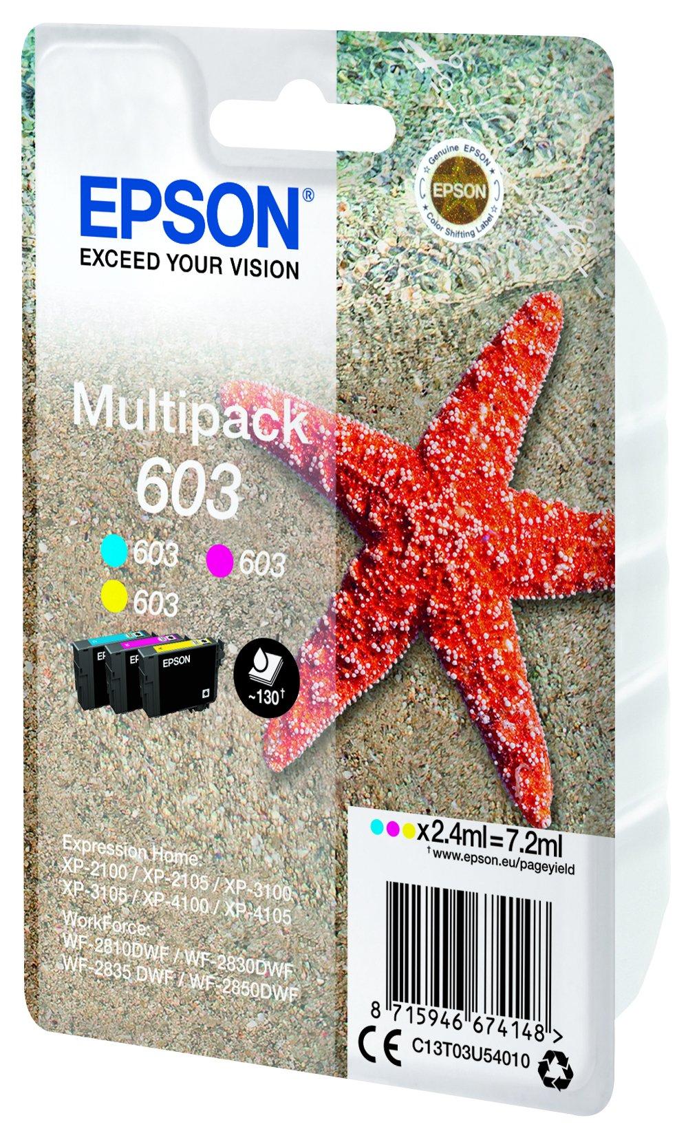 EPSON  Druckerpatrone T03U54, 603 Original Kombi-Pack Cyan, Magenta, Gelb 