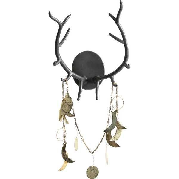 mutoni Corno decorativo Antler in metallo nero  