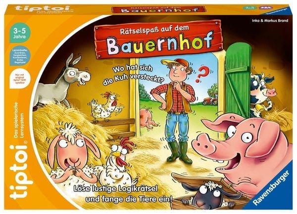 Ravensburger  Ravensburger tiptoi Spiel 00125 Rätselspaß auf dem Bauernhof - Lernspiel ab 3 Jahren, lehrreiches Logikspiel für Jungen und Mädchen, für 1-4 Spieler 