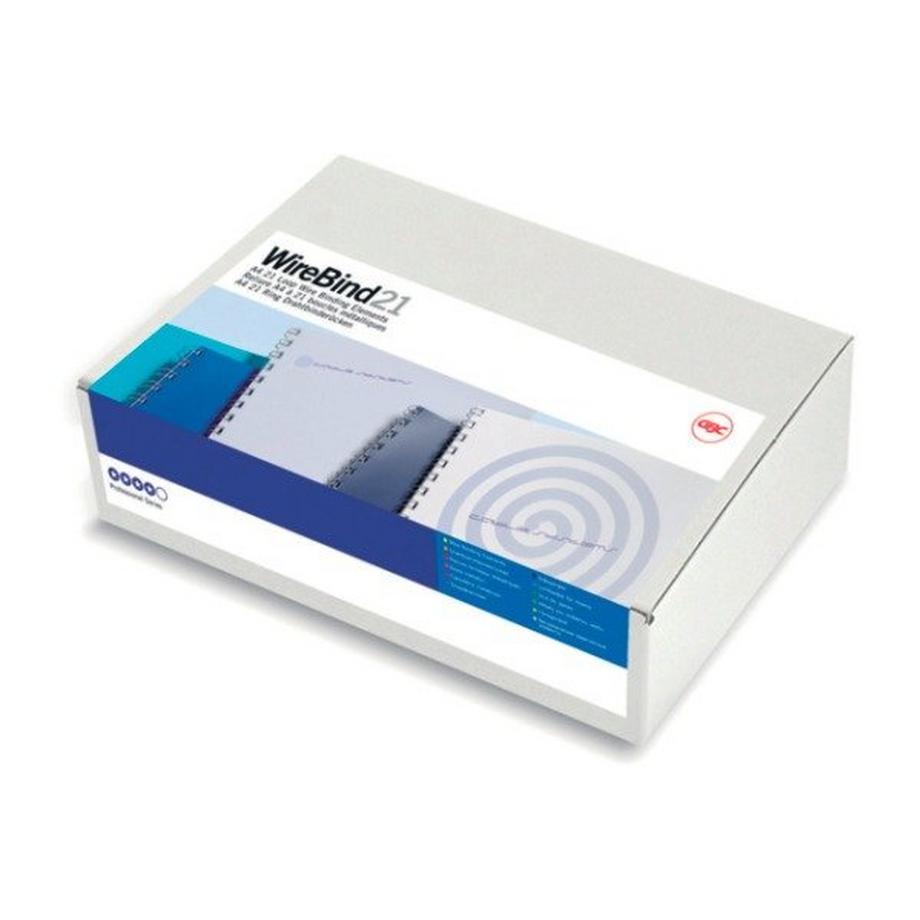 GBC  GBC Drahtbinderücken 12mm A4, 21 Ringe 100 Stück 