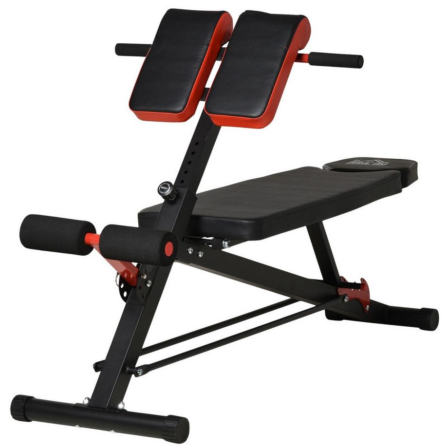 Panca Multipeso, Panca Fitness Regolabile, Panca Inclinata, Trainer Addominale, Nero, 64 X 146 X 73,5-85 Cm