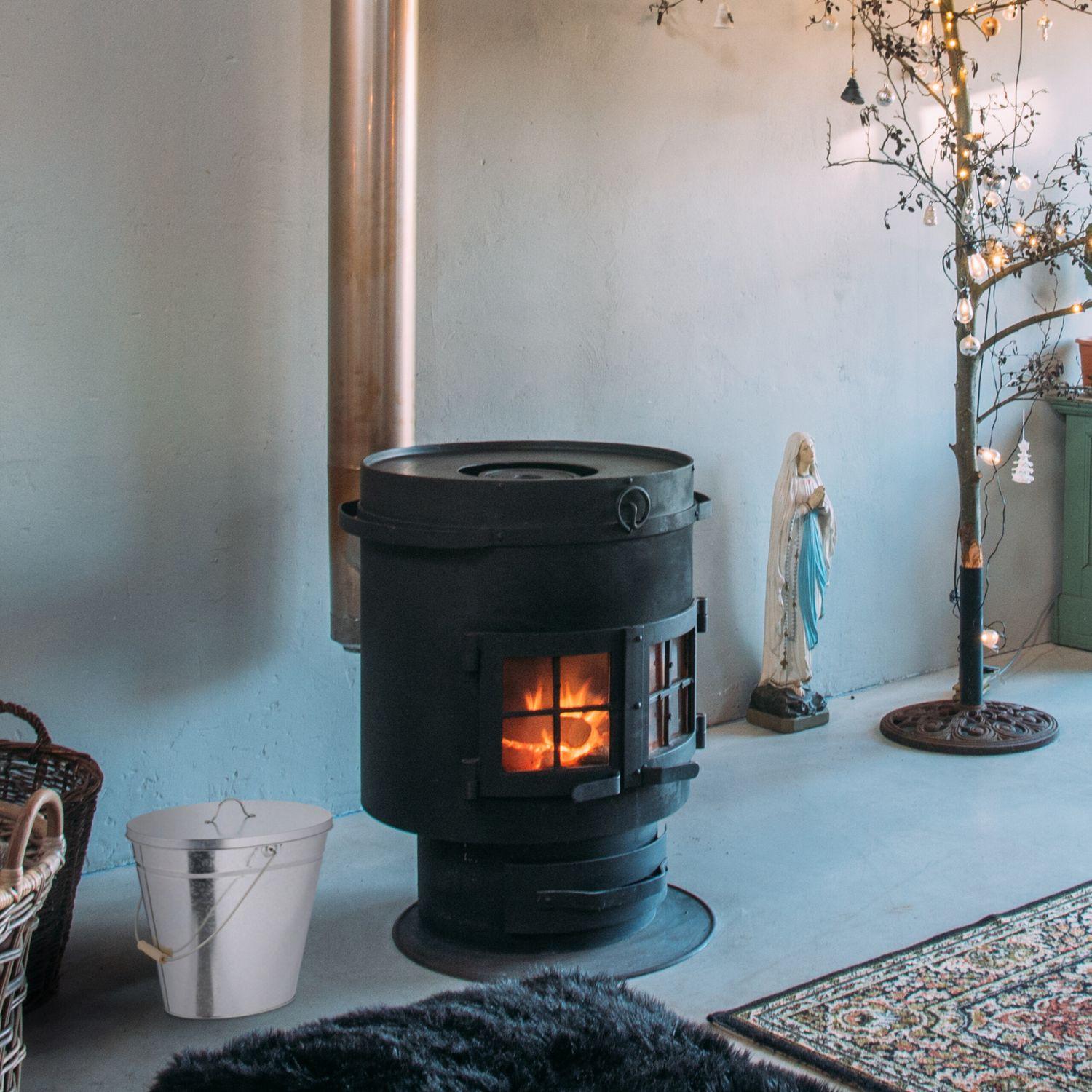 Northix Posacenere zincato con coperchio  