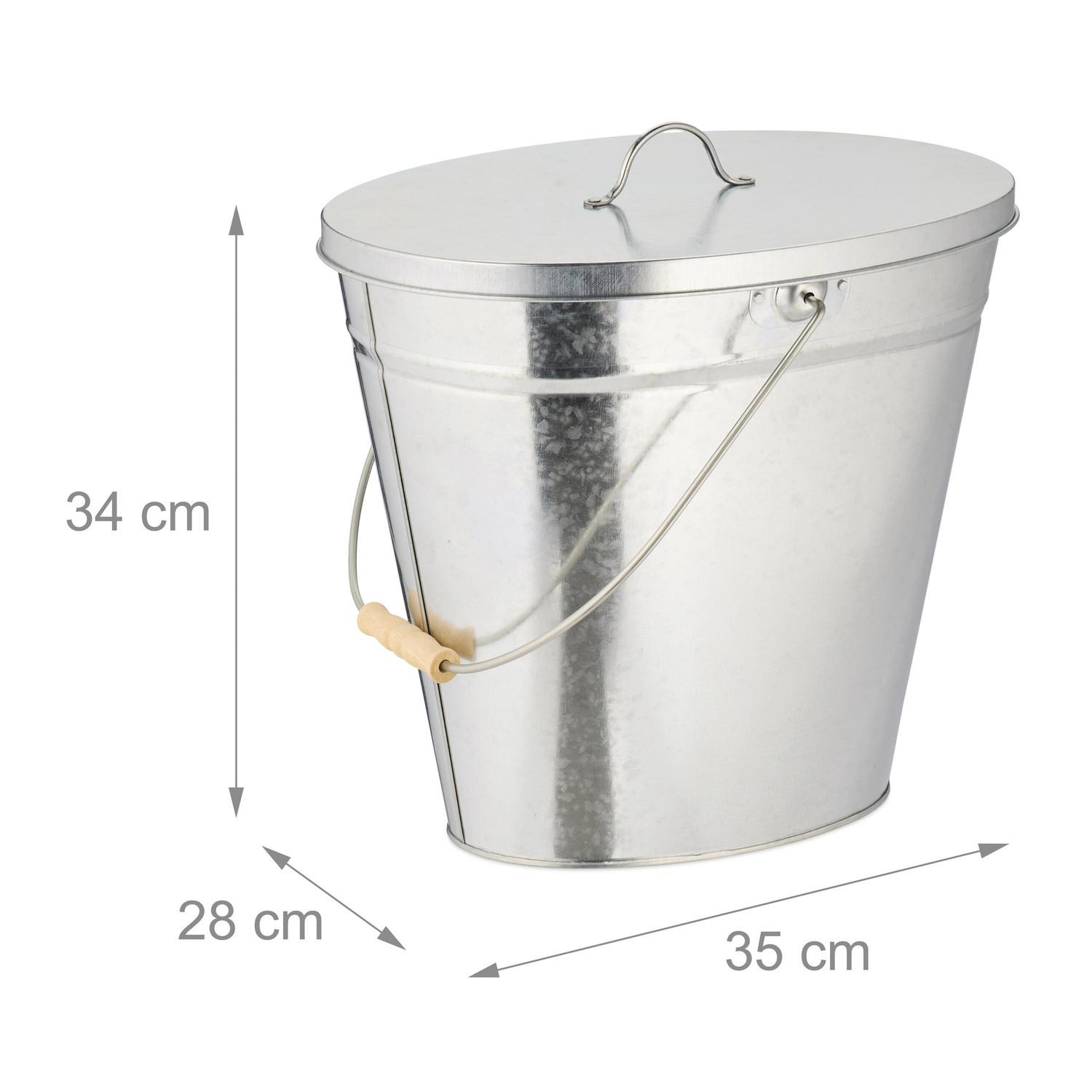 Northix Posacenere zincato con coperchio  