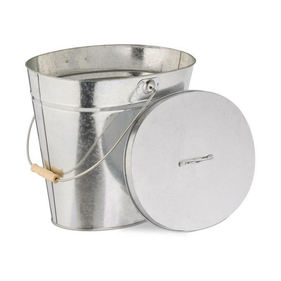 Posacenere zincato con coperchio