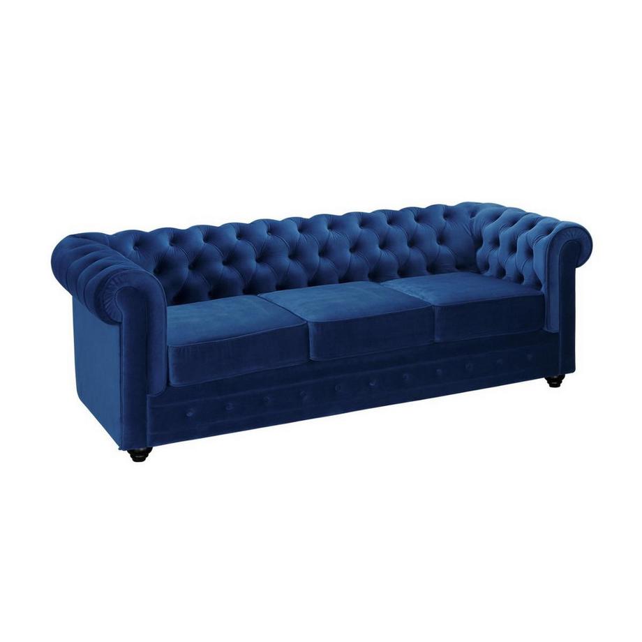 Vente-unique Canapé 3+2+1 places CHESTERFIELD Velours  