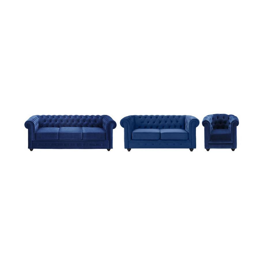Canapé 3+2+1 places CHESTERFIELD Velours