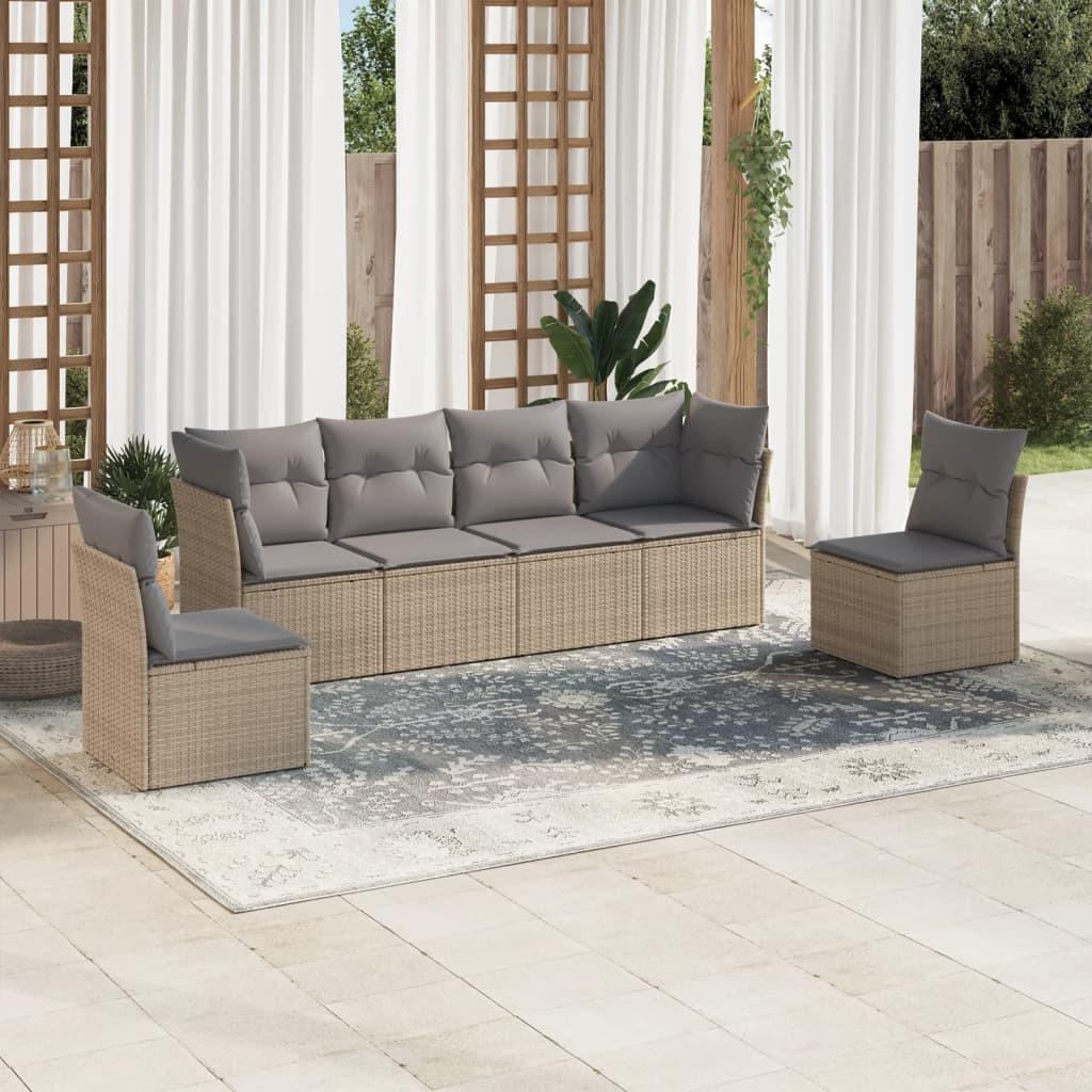 VidaXL set divano da giardino Polirattan  