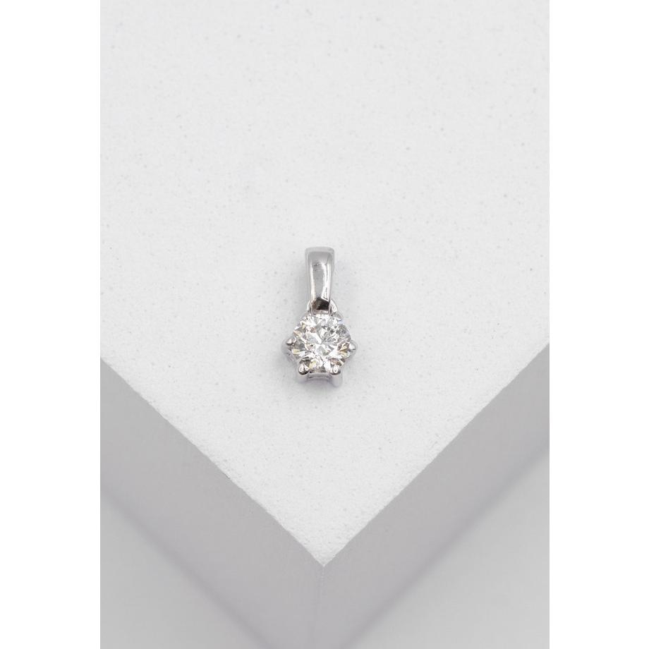 MUAU Schmuck  Pendentif en or blanc 750 6 poignées serti de diamants 0,25ct. 