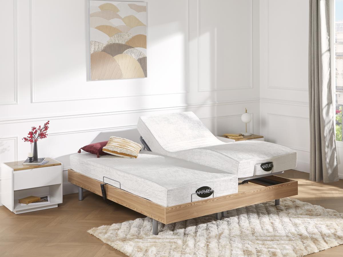 NATUREA Matelas Naturel mousse à  mémoire de forme bambou PARURE de NATUREA  