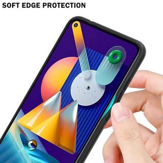 Cadorabo  Housse compatible avec Samsung Galaxy A11 / M11 - Coque de protection bicolore en silicone TPU et dos en verre trempé 