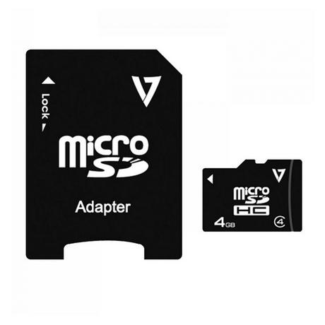 V7  V7 VAMSDH4GCL4R-2E 4 GB MicroSDHC Classe 4 