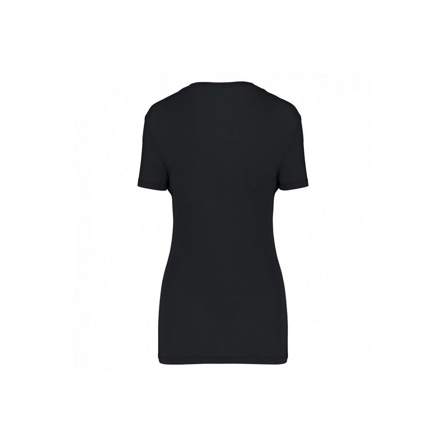 Kariban Yoce Tence Scollo a V Maniche Corte T-Shirt  