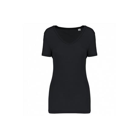 Kariban Yoce Tence V-Ausschnitt Kurzarm T-Shirt  