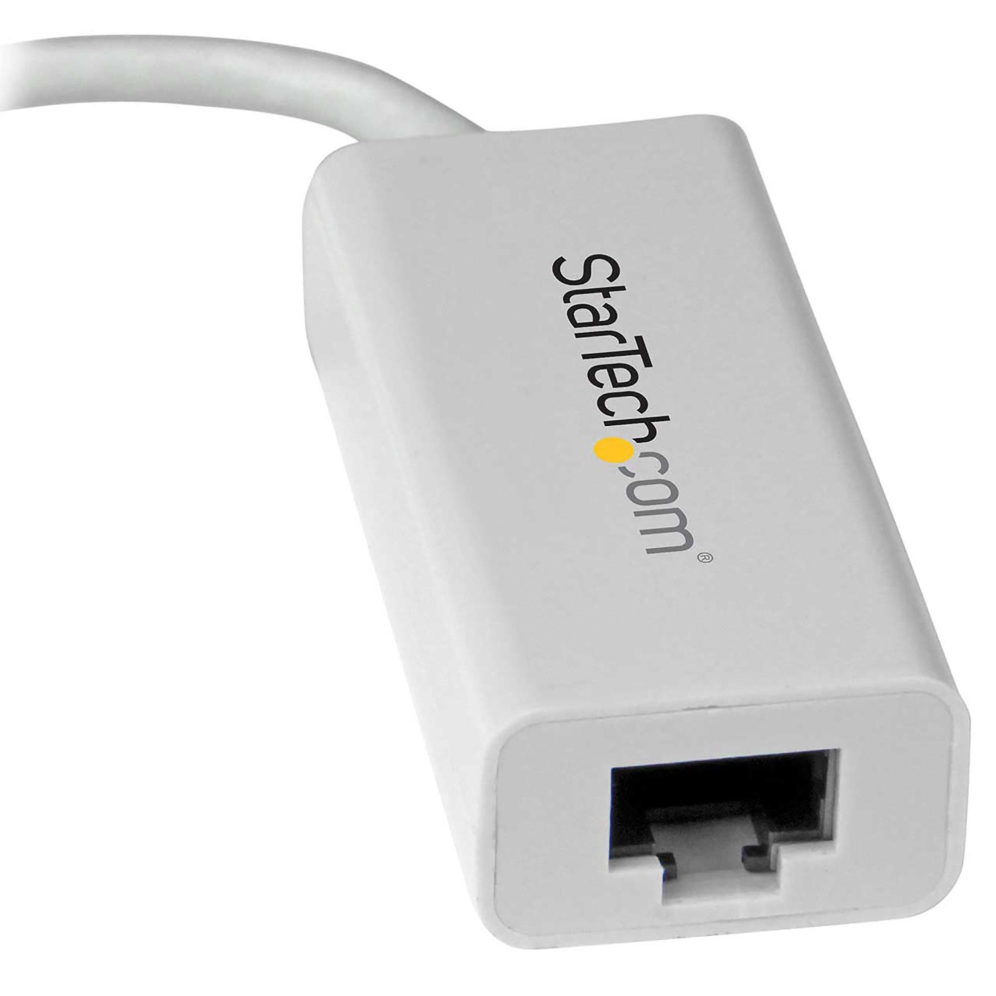 STARTECH.COM  Adaptateur USB C vers Gigabit Ethernet - Blanc - Adaptateur Réseau LAN USB 3.0 vers RJ45 - USB Type C vers Ethernet 