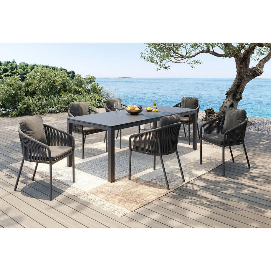 KARE Design Chaise de jardin Cyprus grise  